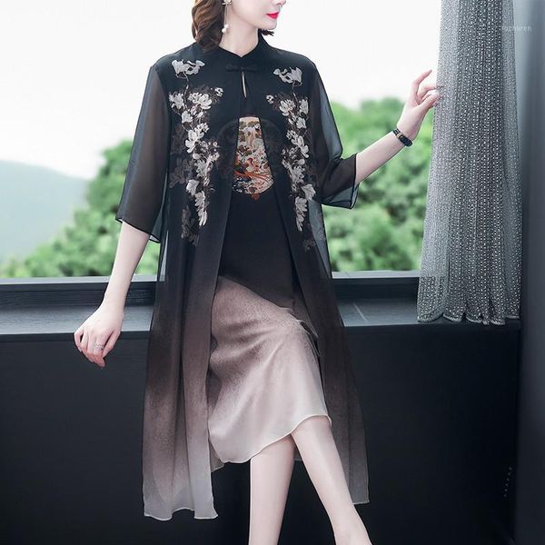 fashion stand-up collar summer cheongsam lady dress flower and bird pattern cover belly fake two chiffon the knee women's dress1, White;black
fashion stand-up collar summer cheongsam lady dress flower and bird pattern cover belly fake two chiffon the knee women's dress1, White;black