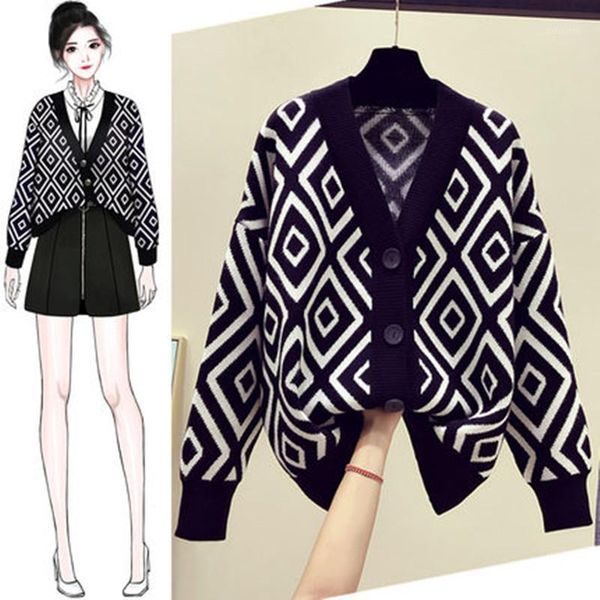 autumn and winter 2020 cardigan sweater long sleeve plaid loose fashion sweater soft and warm women's versatile coat1, White
autumn and winter 2020 cardigan sweater long sleeve plaid loose fashion sweater soft and warm women's versatile coat1, White