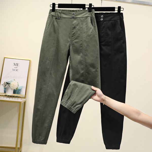 2021 large size women's casual autumn new loose elastic waist ankle-length cargo ladies beam feet overalls pants 5xl 495 ysuh, Black
2021 large size women's casual autumn new loose elastic waist ankle-length cargo ladies beam feet overalls pants 5xl 495 ysuh, Black