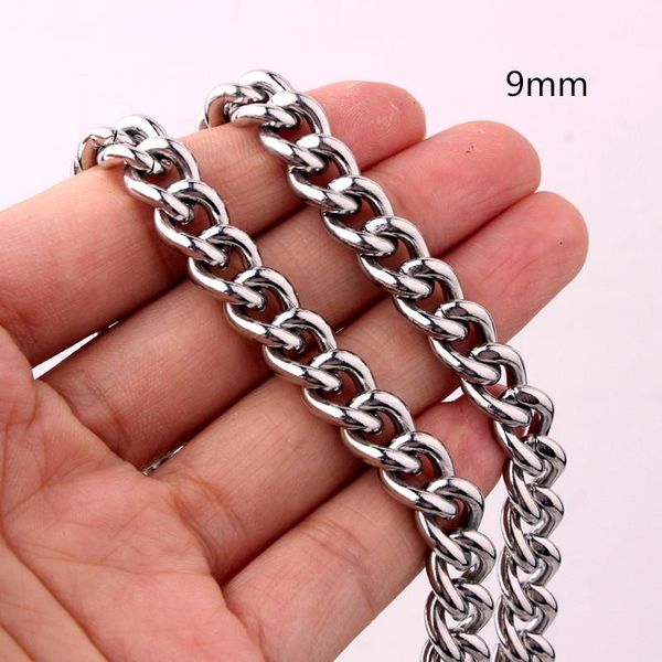 9mm cool men's curb cuban link chain necklace & bracelet jewelry gift used 7-40inch for choosing, Silver
9mm cool men's curb cuban link chain necklace & bracelet jewelry gift used 7-40inch for choosing, Silver