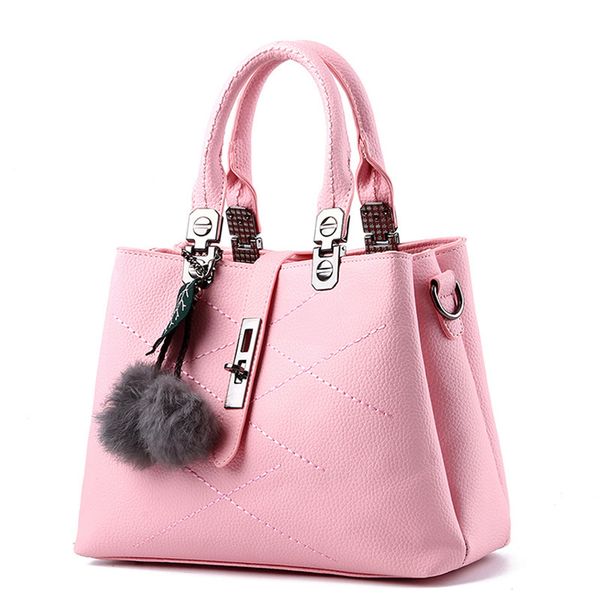 hbp pink fashion pu leather handbags for women messenger bags purses effini 2021 sac a main ladies hand bag tote with hair ball pendant
hbp pink fashion pu leather handbags for women messenger bags purses effini 2021 sac a main ladies hand bag tote with hair ball pendant