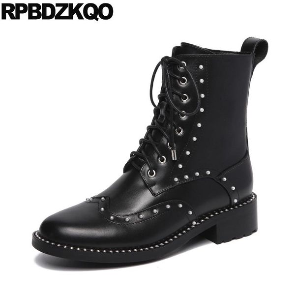 big size combat chunky shoes british punk rock boots women genuine leather sheepskin ankle winter black pearl round toe
big size combat chunky shoes british punk rock boots women genuine leather sheepskin ankle winter black pearl round toe