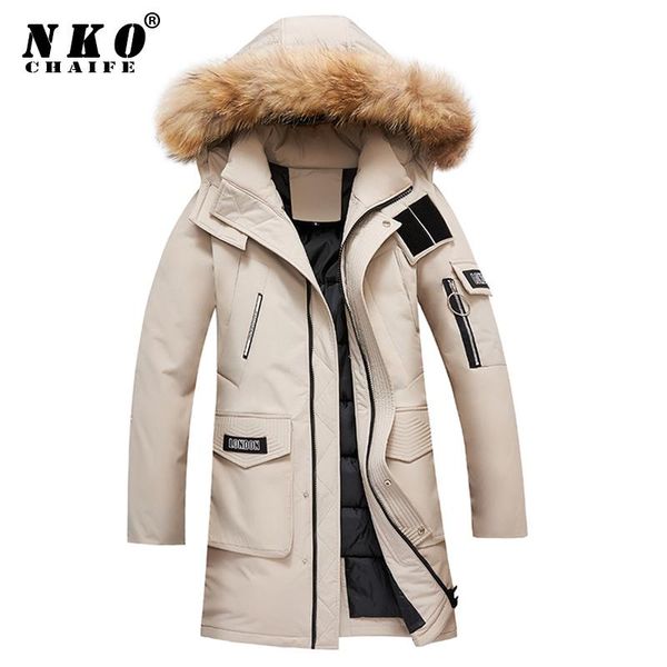 men's down & parkas chaifenko brand winter casual long men windproof warm fur collar thick jacket coat fashion hooded outdoor, Black
men's down & parkas chaifenko brand winter casual long men windproof warm fur collar thick jacket coat fashion hooded outdoor, Black