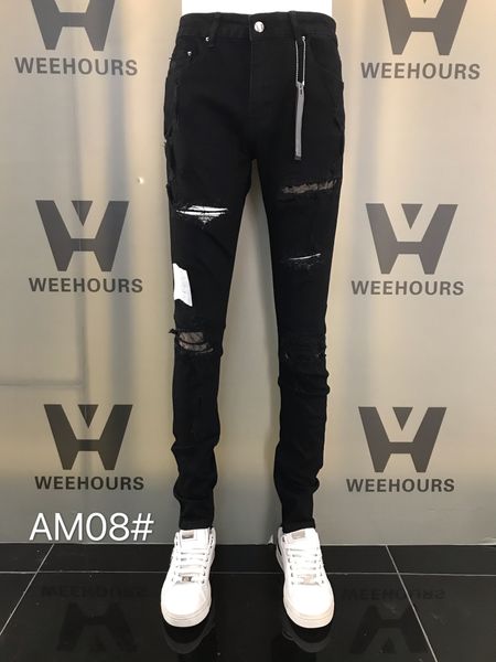 new style men's and women's jeans slim locomotive denim fashion trendy hip-hop men's jeans am08 am09, Blue
new style men's and women's jeans slim locomotive denim fashion trendy hip-hop men's jeans am08 am09, Blue