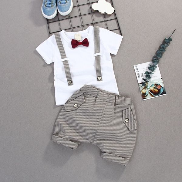 summer kids boys bow clothes sets baby gentleman high qulity short t shirt + pants toddler boy clothing casual kids outfits baby lj201203, White
summer kids boys bow clothes sets baby gentleman high qulity short t shirt + pants toddler boy clothing casual kids outfits baby lj201203, White