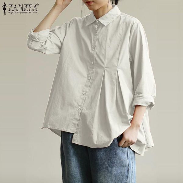 2020 shirts for women zanzea ladies asymmetrical blouse oversize 5xl spring long sleeve casual solid lapel blusa femininas, White
2020 shirts for women zanzea ladies asymmetrical blouse oversize 5xl spring long sleeve casual solid lapel blusa femininas, White