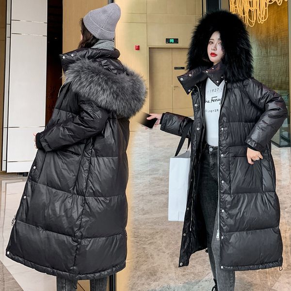 black big hair collar women's new mid long korean loose bread down cotton padded jacket
black big hair collar women's new mid long korean loose bread down cotton padded jacket