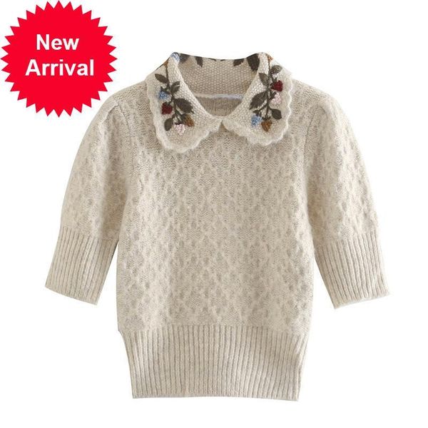 2021 new new autumn floral embroidery upper half-sleeve trend smooth elegant woman sweater comfortable knit clothes 845p, White;black
2021 new new autumn floral embroidery upper half-sleeve trend smooth elegant woman sweater comfortable knit clothes 845p, White;black