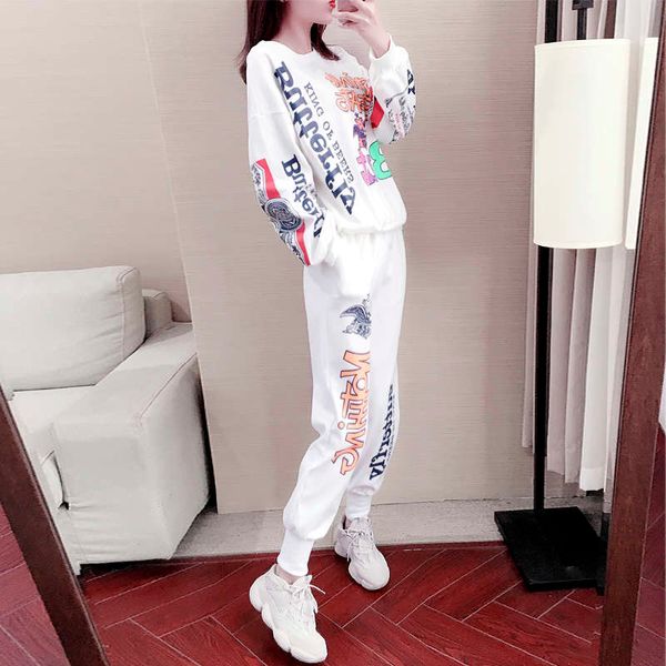 cashmere thickened white leisure suit women's new autumn and winter ghost step fashion sweater loose sportswear, Gray
cashmere thickened white leisure suit women's new autumn and winter ghost step fashion sweater loose sportswear, Gray