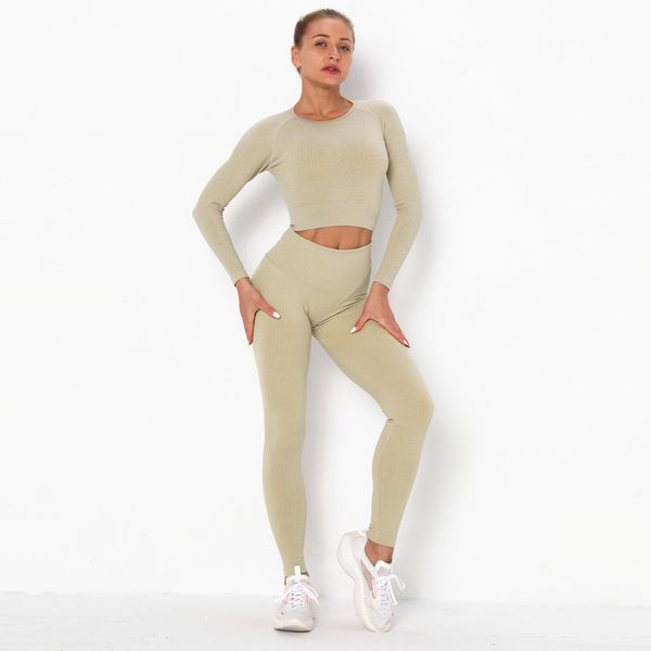 2ps sets women sporty matching set workout sportswear gym clothing fitness long sleeve crop high waist leggings sports suits c0122, Gray
2ps sets women sporty matching set workout sportswear gym clothing fitness long sleeve crop high waist leggings sports suits c0122, Gray