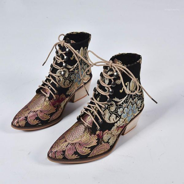 boots winter women silk ankle embroider womens motorcycle lace up shoes woman pointed toe cotton fabric1, Black
boots winter women silk ankle embroider womens motorcycle lace up shoes woman pointed toe cotton fabric1, Black