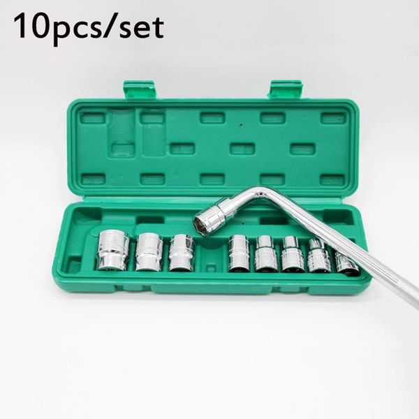 professional hand tool sets 10-piece socket set mirror chrome plated l-shaped wrench bent rod car repairtool
professional hand tool sets 10-piece socket set mirror chrome plated l-shaped wrench bent rod car repairtool