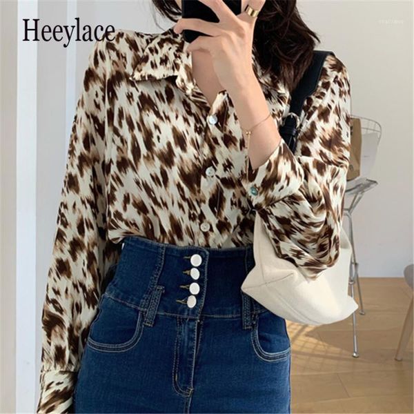 new leopard print blouses autumn spring elegant fashion casual single breasted shirts lantern sleeve retro tpo1, White
new leopard print blouses autumn spring elegant fashion casual single breasted shirts lantern sleeve retro tpo1, White