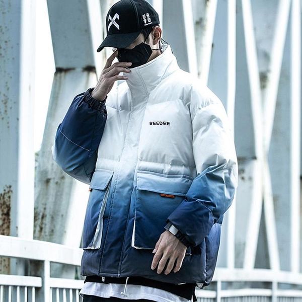 gradient color block cargo parkas jackets men hip hop streetwear padded jacket parka coats kg-238, Black
gradient color block cargo parkas jackets men hip hop streetwear padded jacket parka coats kg-238, Black