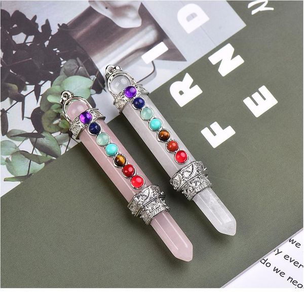 1pc natural stone pencil point pendulum for dowsing 7 chakra wand reiki quartz crystal pendant pendulo meditation spirit qylwqi, Black
1pc natural stone pencil point pendulum for dowsing 7 chakra wand reiki quartz crystal pendant pendulo meditation spirit qylwqi, Black