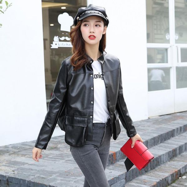 leather jacket women spring autumn faux leather coat black korean short pu motorcycle biker jacket 2020 6101 kj39971
leather jacket women spring autumn faux leather coat black korean short pu motorcycle biker jacket 2020 6101 kj39971
