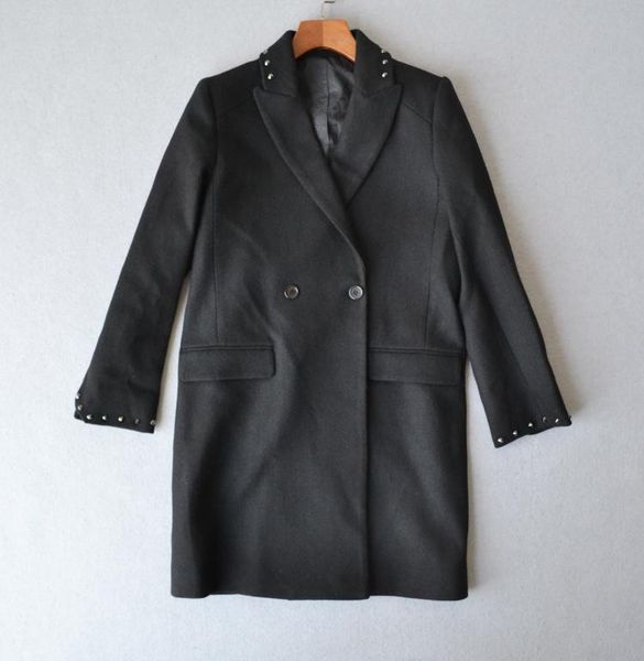 rivet black winter jacket women's long sleeve 2020 new fashion double breasted ladies mid-length coat, White;black
rivet black winter jacket women's long sleeve 2020 new fashion double breasted ladies mid-length coat, White;black