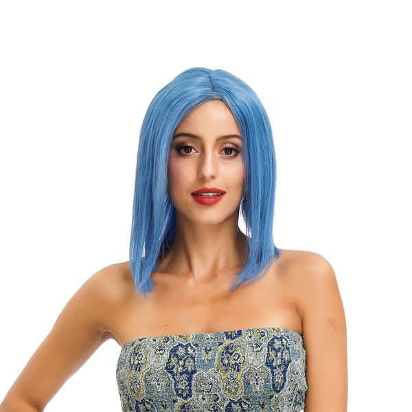augmarhair 13x4 colored lace front human hair wigs short bob wig remy hair light blue straight wig, Black;brown
augmarhair 13x4 colored lace front human hair wigs short bob wig remy hair light blue straight wig, Black;brown