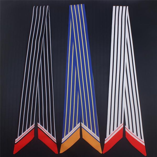 striped print female neck scarves design bag tie ribbon women silk hair band headwear accessories foulrad kinny scarves wmtwac, Blue;gray
striped print female neck scarves design bag tie ribbon women silk hair band headwear accessories foulrad kinny scarves wmtwac, Blue;gray