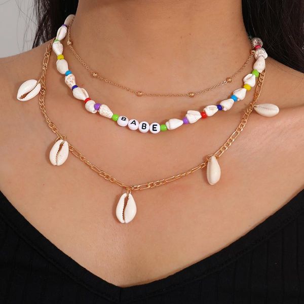 chains bohemia natural shell pedant necklace for women gold color chain baroque pearl beads choker jewelry, Silver
chains bohemia natural shell pedant necklace for women gold color chain baroque pearl beads choker jewelry, Silver