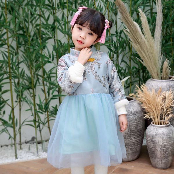 new 2020 winter princs thickened plush embroidery girl's baby year tang drs 8169, Red;yellow
new 2020 winter princs thickened plush embroidery girl's baby year tang drs 8169, Red;yellow