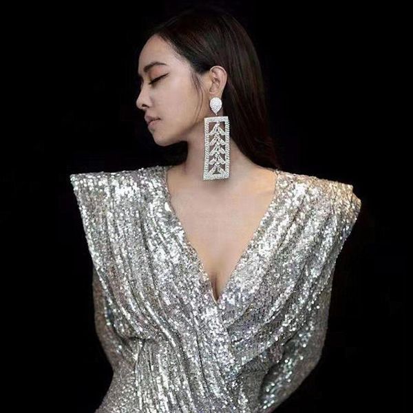 new boutique luxury shiny rhinestone tree charms women dangle earrings jewelry party show lady's statement earrings accessories, Silver
new boutique luxury shiny rhinestone tree charms women dangle earrings jewelry party show lady's statement earrings accessories, Silver