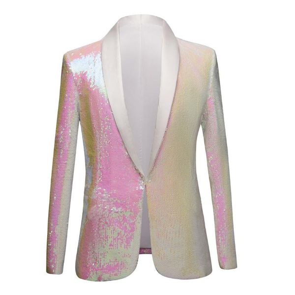 men's suits & blazers men formal tuxedo pink white sequins pure blazer evening party celebrate prom host singer stage performance suit, White;black
men's suits & blazers men formal tuxedo pink white sequins pure blazer evening party celebrate prom host singer stage performance suit, White;black