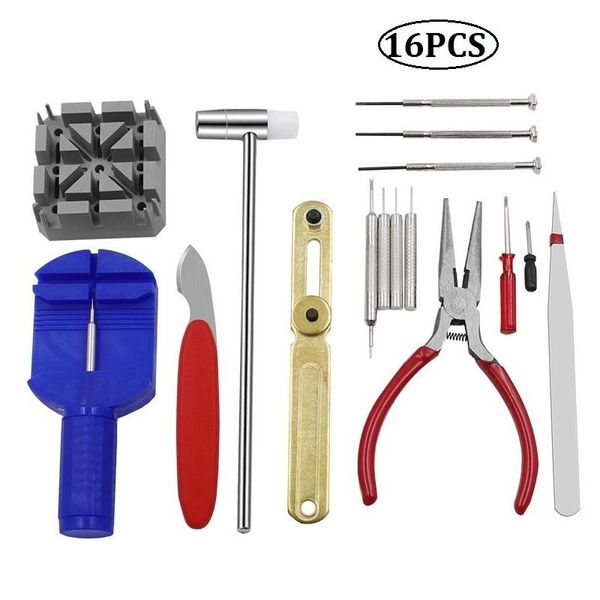 16 pcs/set watchmaker repair tool watch link remover pin case opener spring bar household combination tools
16 pcs/set watchmaker repair tool watch link remover pin case opener spring bar household combination tools