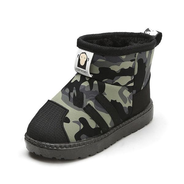 children boots kids shoes winter plush warm cotton baby snow shoes for girls antiskid soft fashion camouflage boys short boots y201028, Black;grey
children boots kids shoes winter plush warm cotton baby snow shoes for girls antiskid soft fashion camouflage boys short boots y201028, Black;grey