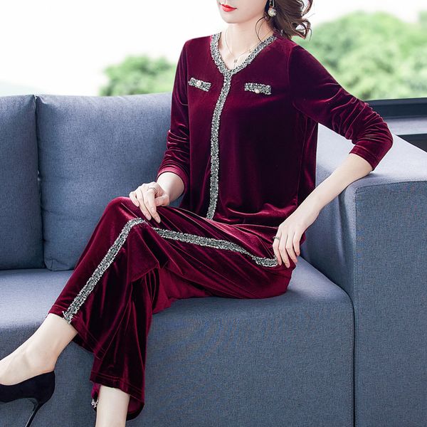 more size 4xl velvet sweater piece defines clothing sets of women spring outgrown femme match ui1x, White
more size 4xl velvet sweater piece defines clothing sets of women spring outgrown femme match ui1x, White