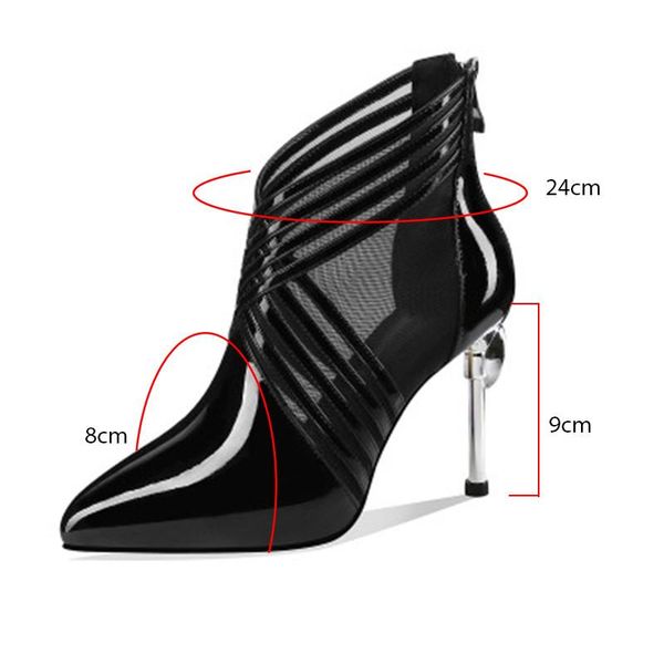 boots design pointed air mesh short women summer zip ankle for female breathable party shoes stilettos, Black
boots design pointed air mesh short women summer zip ankle for female breathable party shoes stilettos, Black