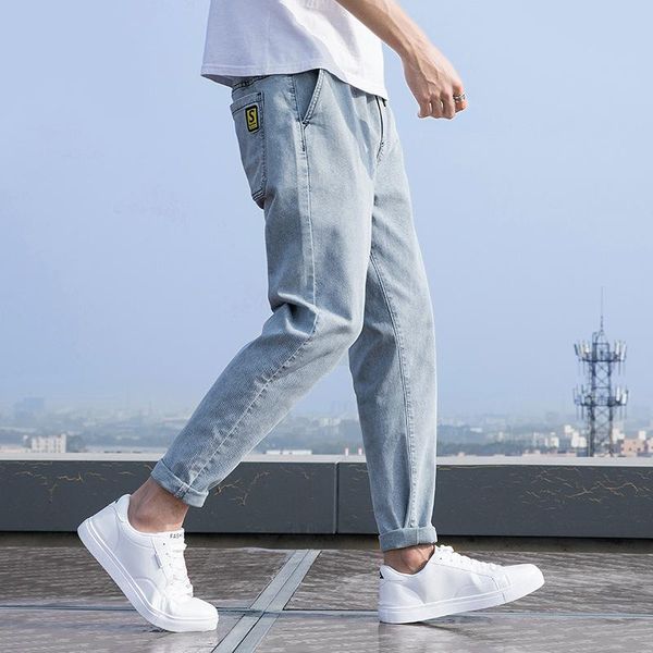 men's jeans 108-1213 elasti-waist loose-fitting are a trend for men with straight and light-colored harlan trousers, Blue
men's jeans 108-1213 elasti-waist loose-fitting are a trend for men with straight and light-colored harlan trousers, Blue