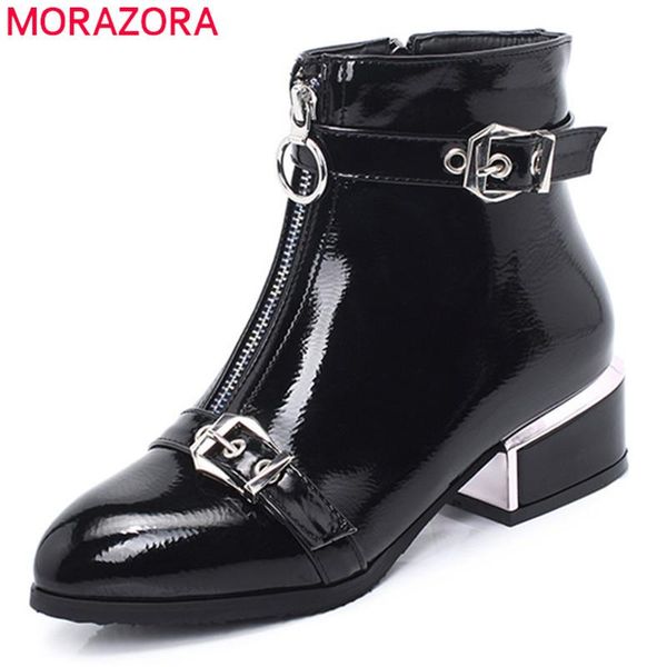 morazora 2020 new arrival ankle boots for women buckle zip round toe autumn winter boots fashion dress office shoes female, Black
morazora 2020 new arrival ankle boots for women buckle zip round toe autumn winter boots fashion dress office shoes female, Black