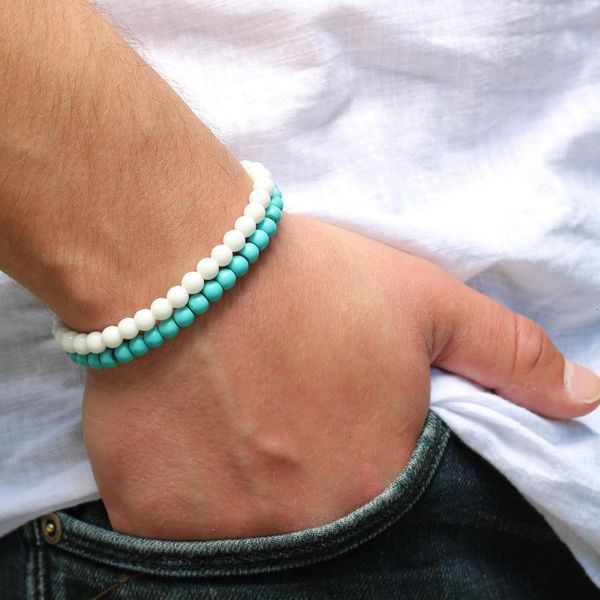 mens surfer bracelet set fashion beaded wrist 4mm turquoisebeads whiteagate bracelets men's gift
mens surfer bracelet set fashion beaded wrist 4mm turquoisebeads whiteagate bracelets men's gift