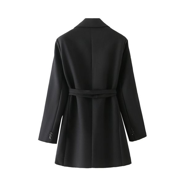2021 new womens fashion long blazers with sashes buttons overcoat ol style down collar female spring autumn nhdt, White;black
2021 new womens fashion long blazers with sashes buttons overcoat ol style down collar female spring autumn nhdt, White;black