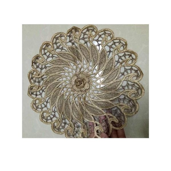 3d gold lace round embroidery table place mat christmas pad placemat cup mug coaster napkin new year good doily jllcsu
3d gold lace round embroidery table place mat christmas pad placemat cup mug coaster napkin new year good doily jllcsu