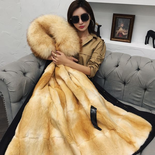 mink genuine furnace of women outerwear parka removable lining paragraph long hooded coat with fox raccoon skin collar lung, Black
mink genuine furnace of women outerwear parka removable lining paragraph long hooded coat with fox raccoon skin collar lung, Black