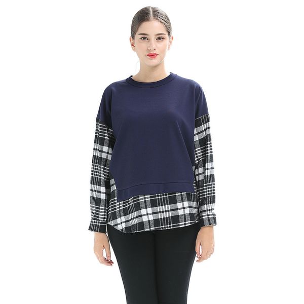 fall 2020 new style fat mm fashion loose size women's patchwork plaid long sleeve t-shirt jr5627, Black;gray
fall 2020 new style fat mm fashion loose size women's patchwork plaid long sleeve t-shirt jr5627, Black;gray