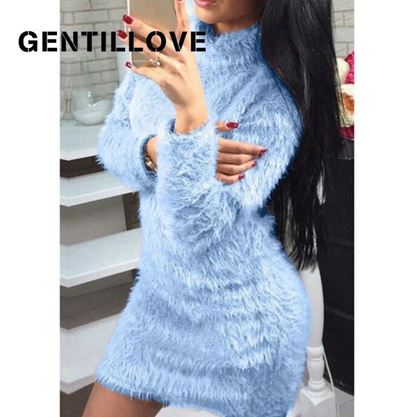 gentillove women autumn winter long sleeve turtleneck faux fur fluffy bodycon dress party club night sheath mini dress 201125, Black;gray
gentillove women autumn winter long sleeve turtleneck faux fur fluffy bodycon dress party club night sheath mini dress 201125, Black;gray