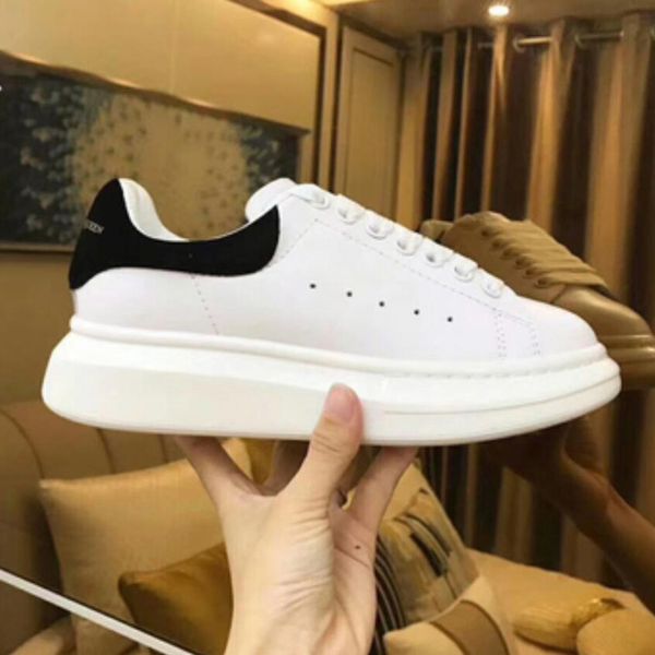 popular casual shoes genuine leather sneakers mens womens trendy trainer white leather platform shoes flat chaussures with box, Black
popular casual shoes genuine leather sneakers mens womens trendy trainer white leather platform shoes flat chaussures with box, Black