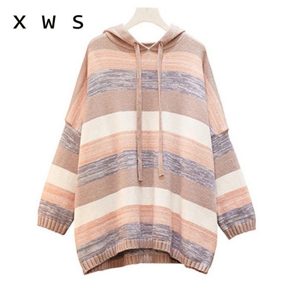 plus size women autumn winter hooded sweater 2020 fashion long sleeve stripe kint female jumper loose oversized pullover, White;black
plus size women autumn winter hooded sweater 2020 fashion long sleeve stripe kint female jumper loose oversized pullover, White;black