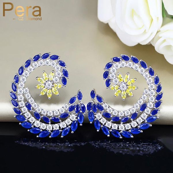 pera new korean fashion women ear stud jewelry for christmas gift big round flower yellow and blue cubic zirconia earrings e310, Golden;silver
pera new korean fashion women ear stud jewelry for christmas gift big round flower yellow and blue cubic zirconia earrings e310, Golden;silver