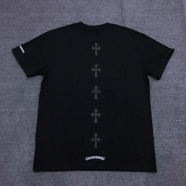 20 new ch crosin sanskrit parchment cross embroidery round neck short sleeve t-shirt for men and women, large base shirt, Black
20 new ch crosin sanskrit parchment cross embroidery round neck short sleeve t-shirt for men and women, large base shirt, Black
