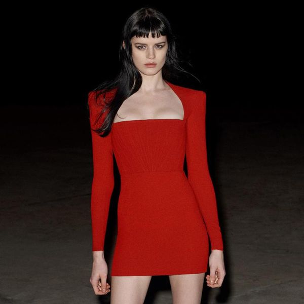 casual dresses adyce 2021 autumn women red bodycon bandage dress long sleeve slash neck mini club celebrity runway party vestido, Black;gray
casual dresses adyce 2021 autumn women red bodycon bandage dress long sleeve slash neck mini club celebrity runway party vestido, Black;gray