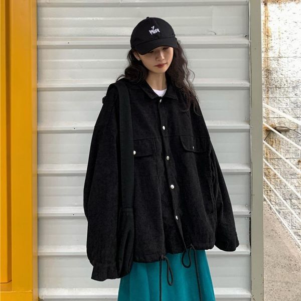 corduroy coat women retro hong kong flavor 2021 new spring and autumn versatile korean version loose fried clothes on the street1, Black;brown
corduroy coat women retro hong kong flavor 2021 new spring and autumn versatile korean version loose fried clothes on the street1, Black;brown