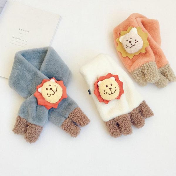 cute children's plush cartoon little lion scarf 2020 winter boys and girls baby cotton cross warm collar neck ring accessories, Blue;gray
cute children's plush cartoon little lion scarf 2020 winter boys and girls baby cotton cross warm collar neck ring accessories, Blue;gray