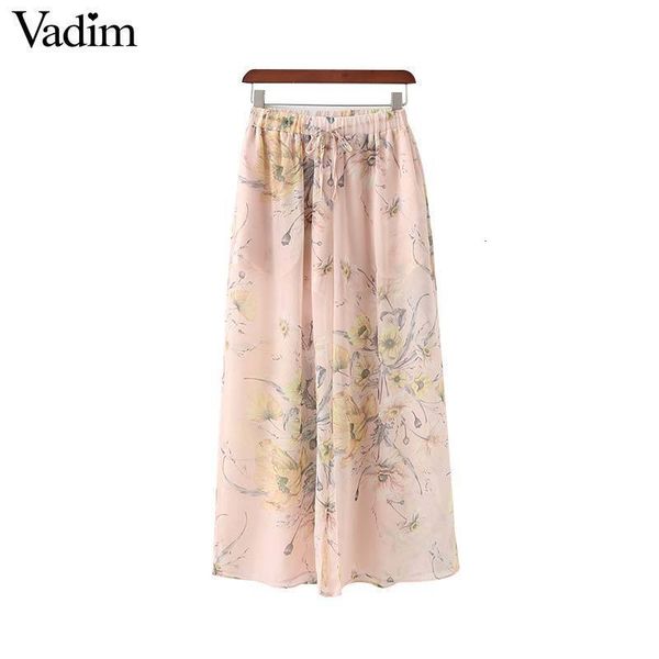 vadim women floral pattern wide leg pants drawstring tie elastic waist pockets chiffon trousers retro chic pantalones ka891 y19070101, Black;white
vadim women floral pattern wide leg pants drawstring tie elastic waist pockets chiffon trousers retro chic pantalones ka891 y19070101, Black;white