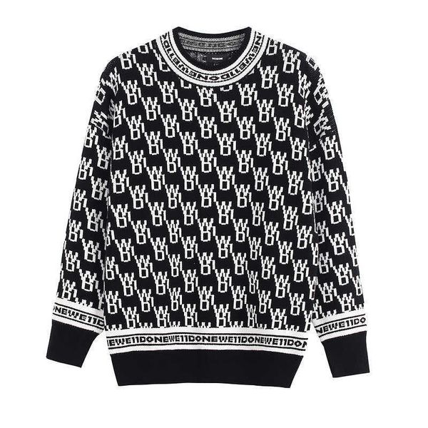 men's sweaters we11done all over jacquard sweater weldone men's and women's loose casual wool fashion, White;black
men's sweaters we11done all over jacquard sweater weldone men's and women's loose casual wool fashion, White;black
