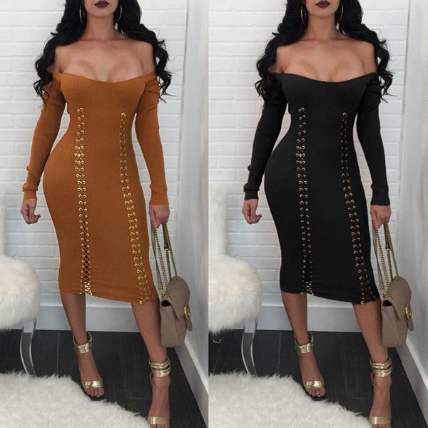 off shoulder long sleeve knit sweater dress women autumn winter ribbed elegant bandage bodycon dress club midi party, Black;gray
off shoulder long sleeve knit sweater dress women autumn winter ribbed elegant bandage bodycon dress club midi party, Black;gray