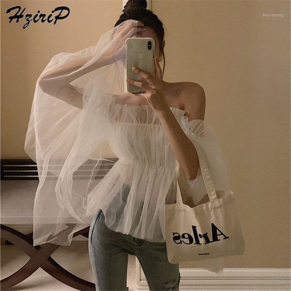 hzirip mesh casual slash neck bare shoulders fresh 2019 new elegant korea chic summer women blouse1, White
hzirip mesh casual slash neck bare shoulders fresh 2019 new elegant korea chic summer women blouse1, White